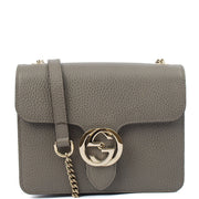 Picture of Gucci Cross Body Dollar Interlocking GG Bag - Small in Grey, Leather