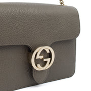 Picture of Gucci Cross Body Dollar Interlocking GG Bag - Small in Grey, Leather