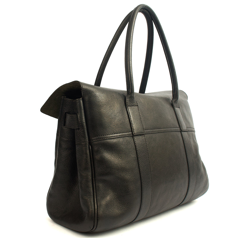 Picture of Mulberry Tote Bayswater Heritage in Black, Calfskin Leather