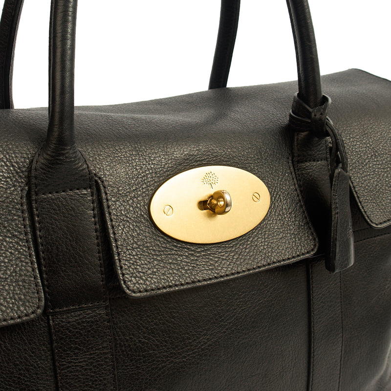 Picture of Mulberry Tote Bayswater Heritage in Black, Calfskin Leather