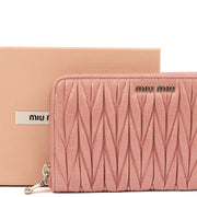 Picture of Miu Miu Purse Matelasse Wallet in Pink, Leather