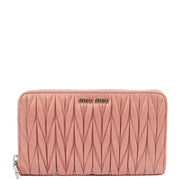 Picture of Miu Miu Purse Matelasse Wallet in Pink, Leather