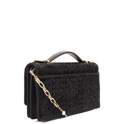 Picture of Christian Dior Cross Body My Dior Daily Chain Pouch in Black, Dior Oblique Embroidery