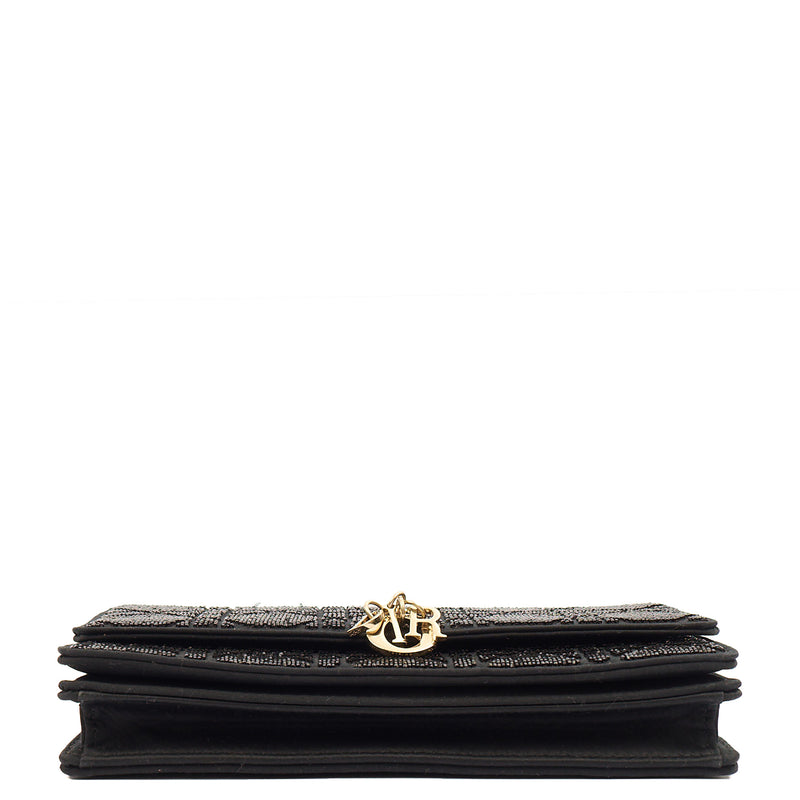 Picture of Christian Dior Cross Body My Dior Daily Chain Pouch in Black, Dior Oblique Embroidery