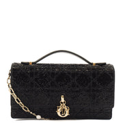 Picture of Christian Dior Cross Body My Dior Daily Chain Pouch in Black, Dior Oblique Embroidery
