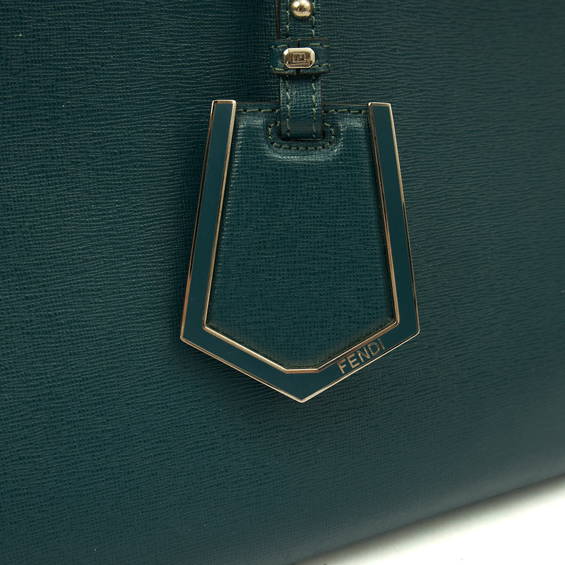 Picture of Fendi Tote 2Jour - Medium  in Green, Leather