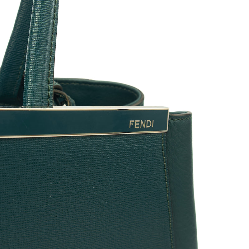 Picture of Fendi Tote 2Jour - Medium  in Green, Leather