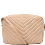 Picture of Saint Laurent Cross Body Lou Camera in Neutral, Calfskin Leather