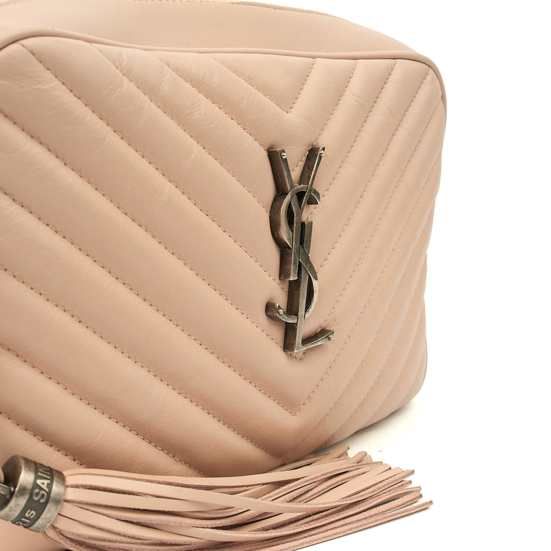 Picture of Saint Laurent Cross Body Lou Camera in Neutral, Calfskin Leather