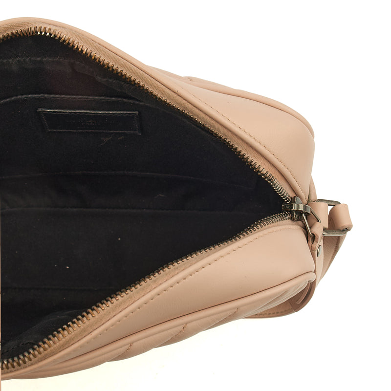 Picture of Saint Laurent Cross Body Lou Camera in Neutral, Calfskin Leather