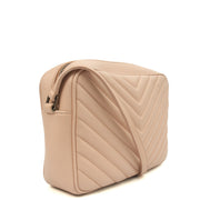 Picture of Saint Laurent Cross Body Lou Camera in Neutral, Calfskin Leather