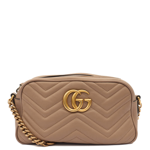 Picture of Gucci Cross Body Marmont Shoulder Bag - Small in Neutral, Leather