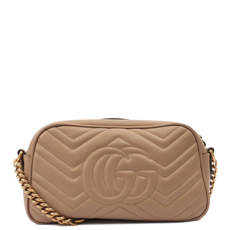Picture of Gucci Cross Body Marmont Shoulder Bag - Small in Neutral, Leather