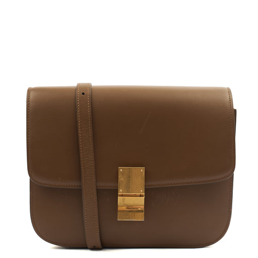 Picture of Celine Cross Body Box Bag - Medium in Brown, Box Calfskin