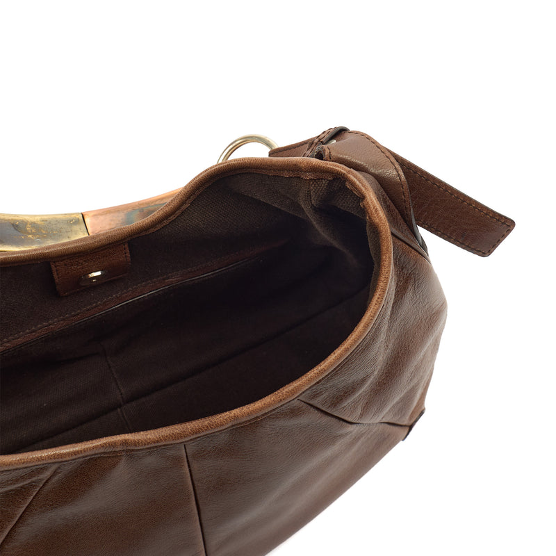 Picture of Saint Laurent Shoulder Bag Mombasa in Brown, Calfskin Leather
