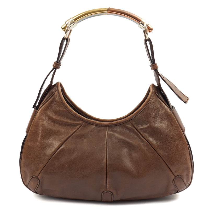 Picture of Saint Laurent Shoulder Bag Mombasa in Brown, Calfskin Leather