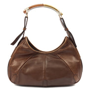 Picture of Saint Laurent Shoulder Bag Mombasa in Brown, Calfskin Leather