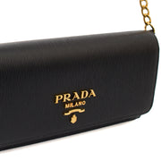 Picture of Prada Cross Body Shoulder Bag in Black, Leather