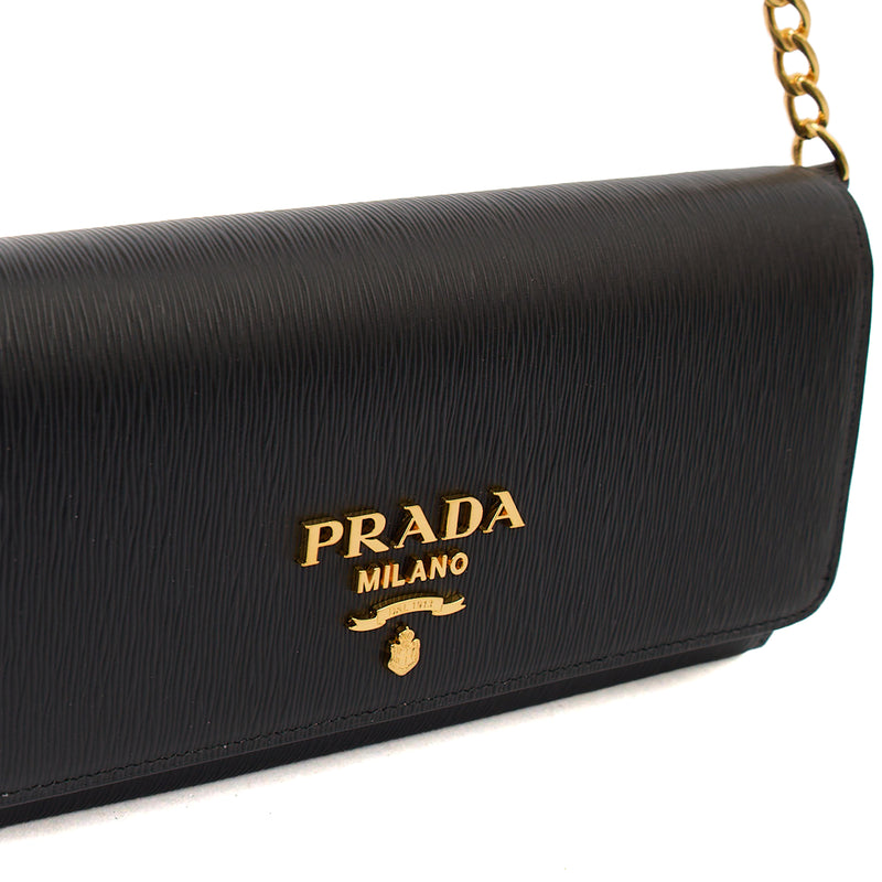 Picture of Prada Cross Body Shoulder Bag in Black, Leather