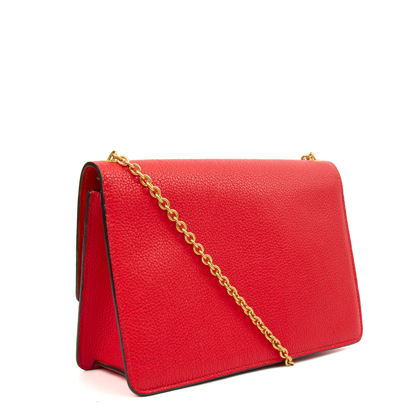 Picture of Mulberry Cross Body Darley Shoulder Bag  in Fiery Red, Leather