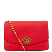 Picture of Mulberry Cross Body Darley Shoulder Bag  in Fiery Red, Leather