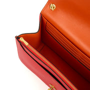 Picture of Mulberry Cross Body Darley Shoulder Bag  in Fiery Red, Leather
