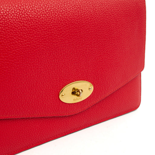 Picture of Mulberry Cross Body Darley Shoulder Bag  in Fiery Red, Leather
