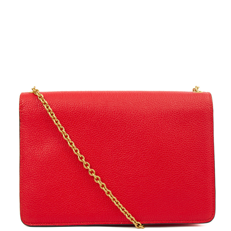 Picture of Mulberry Cross Body Darley Shoulder Bag  in Fiery Red, Leather
