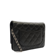 Picture of Chanel Cross Body Wallet on Chain in Black, Caviar Leather