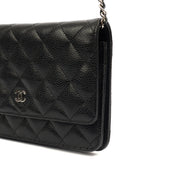 Picture of Chanel Cross Body Wallet on Chain in Black, Caviar Leather