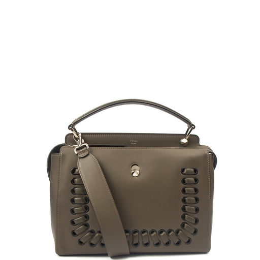 Picture of Fendi Tote Dot Com in Grey, Leather