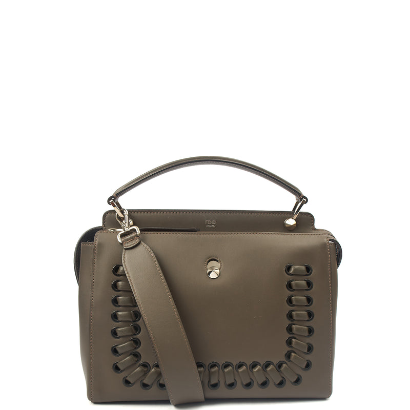 Picture of Fendi Tote Dot Com in Grey, Leather
