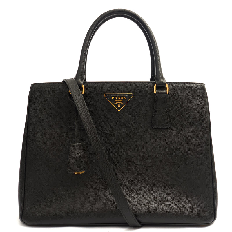 Picture of Prada Tote Galleria - Medium Double Zip Tote in Black, Leather