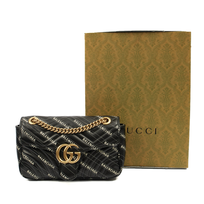 Picture of Gucci Shoulder Bag Marmont Shoulder Flap Bag - Medium in Black, Leather