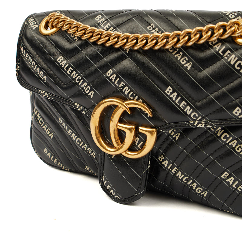Picture of Gucci Shoulder Bag Marmont Shoulder Flap Bag - Medium in Black, Leather