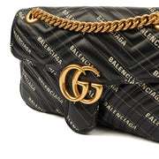 Picture of Gucci Shoulder Bag Marmont Shoulder Flap Bag - Medium in Black, Leather
