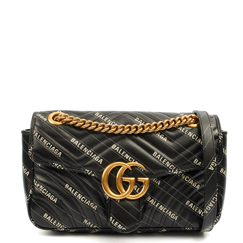 Picture of Gucci Shoulder Bag Marmont Shoulder Flap Bag - Medium in Black, Leather