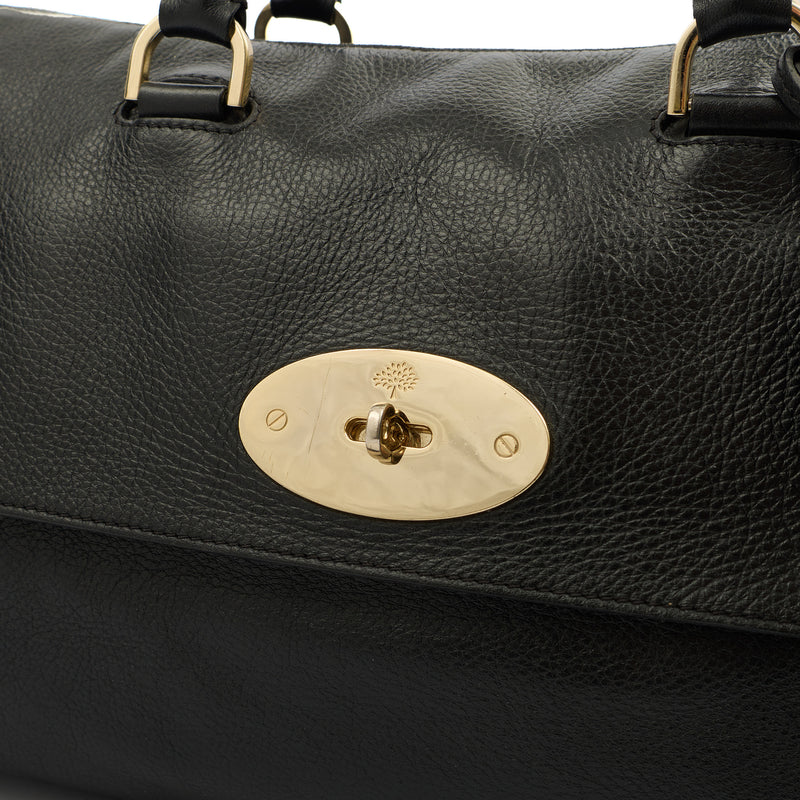 Picture of Mulberry Tote Del Rey in Black, Calfskin Leather