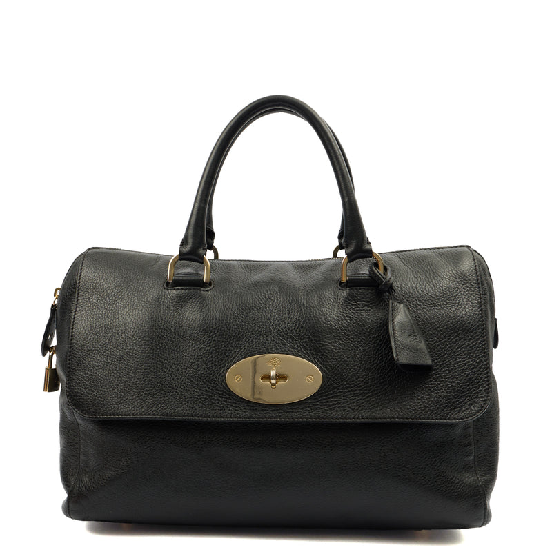 Picture of Mulberry Tote Del Rey in Black, Calfskin Leather