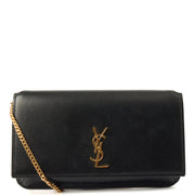 Picture of Saint Laurent Cross Body Cassandre Phone Holder in Black, Calfskin Leather