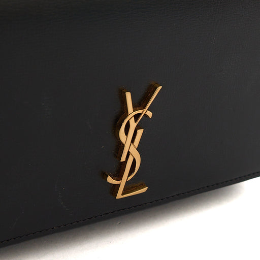Picture of Saint Laurent Cross Body Cassandre Phone Holder in Black, Calfskin Leather