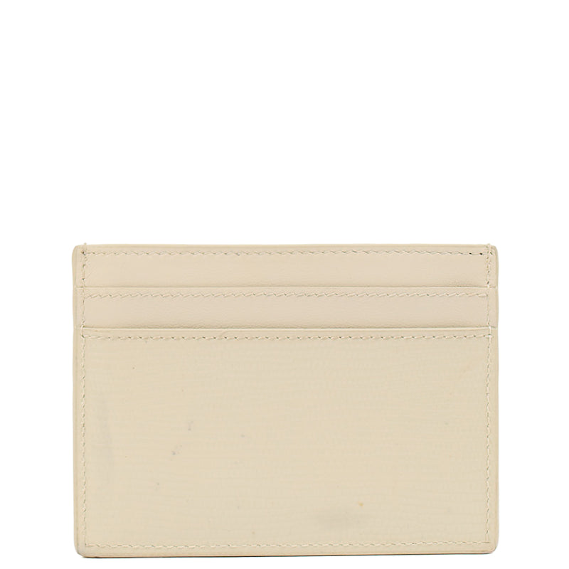 Picture of Saint Laurent Card Holder Card Holder in White, Exotic Effect Leather