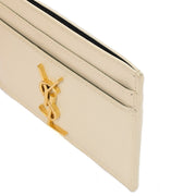 Picture of Saint Laurent Card Holder Card Holder in White, Exotic Effect Leather