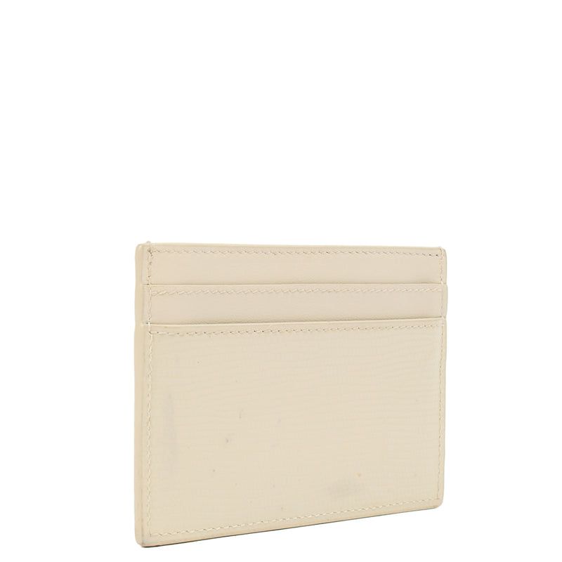 Picture of Saint Laurent Card Holder Card Holder in White, Exotic Effect Leather