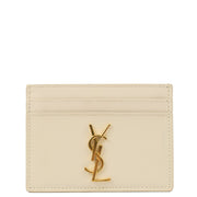 Picture of Saint Laurent Card Holder Card Holder in White, Exotic Effect Leather