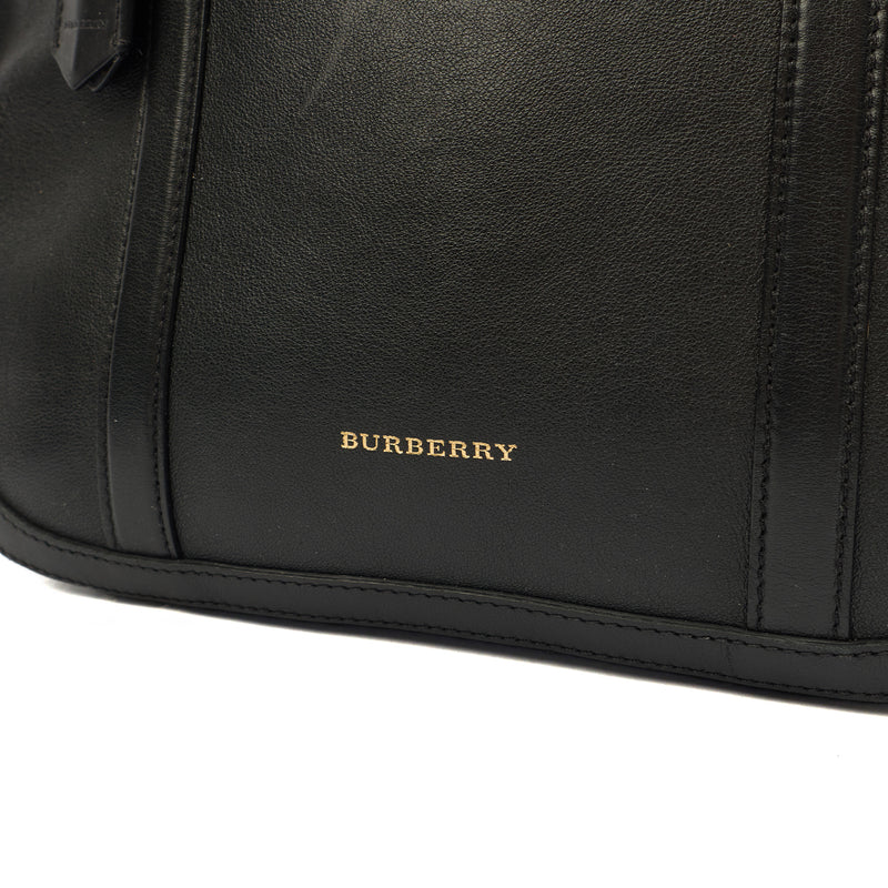 Picture of Burberry Top Handle Orchard Bowling Bag- Medium in Black, Leather