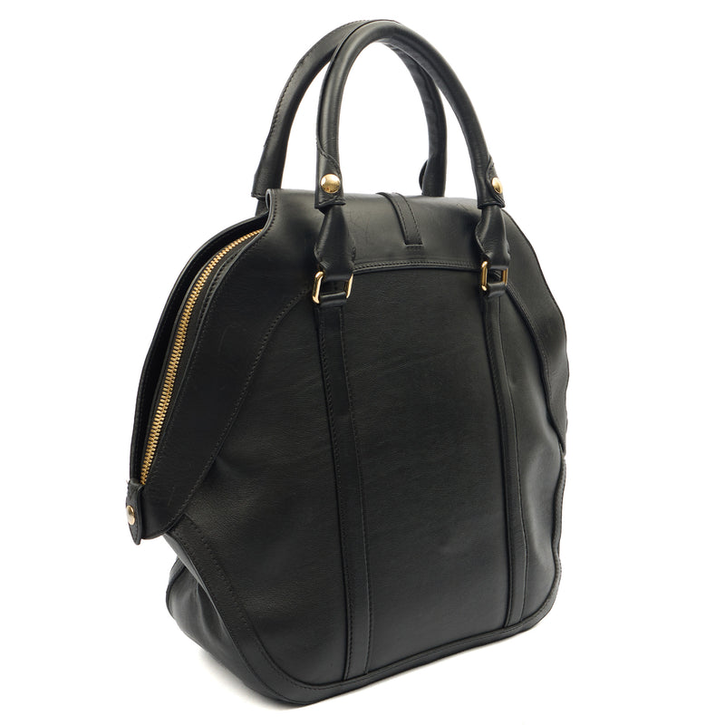 Picture of Burberry Top Handle Orchard Bowling Bag- Medium in Black, Leather