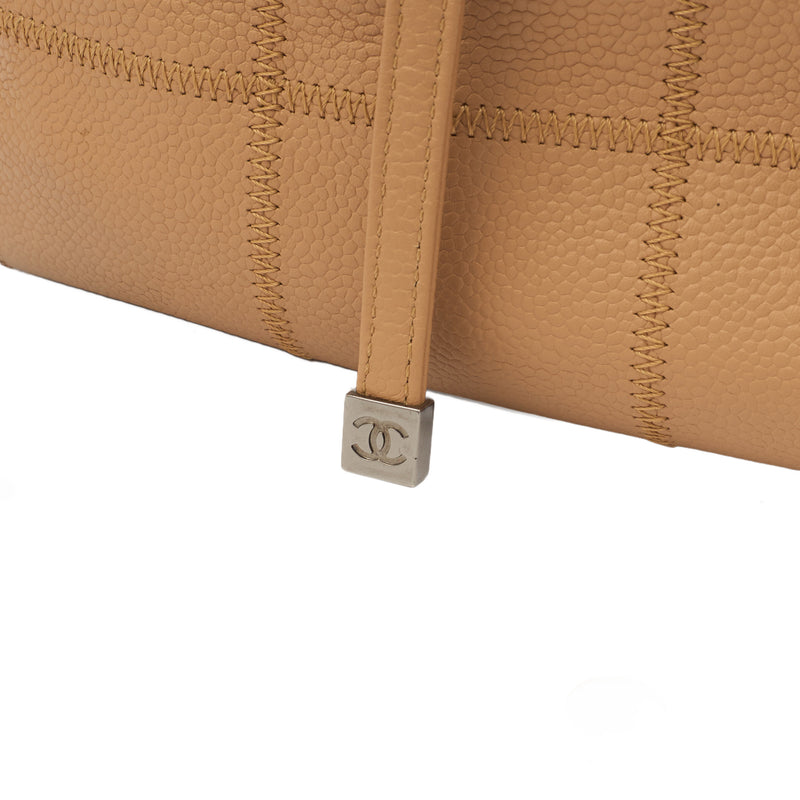 Picture of Chanel Top Handle LAX Square Quilted Bowler Bag in Neutral, Calfskin Leather