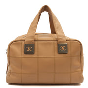 Picture of Chanel Top Handle LAX Square Quilted Bowler Bag in Neutral, Calfskin Leather
