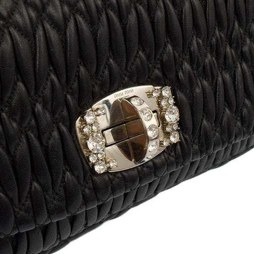 Picture of Miu Miu Clutch Shoulder Bag in Black, Leather